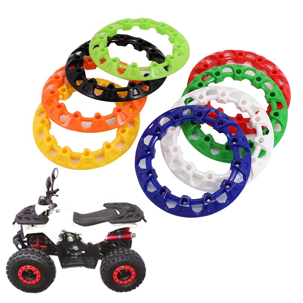 2Pcs 8-inch ATV Wheel Trim Hub Protection Decor Rim Cap Universal Vehicle All Terrain Wheel Plastic Cover Fit 8 Inch Tires