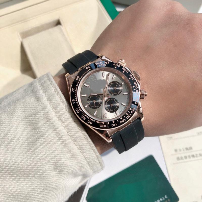 Lao Jia Di Na Men's Luminous Water Ghost Three-Eye Six-Needle Automatic Mechanical Chronograph Watch