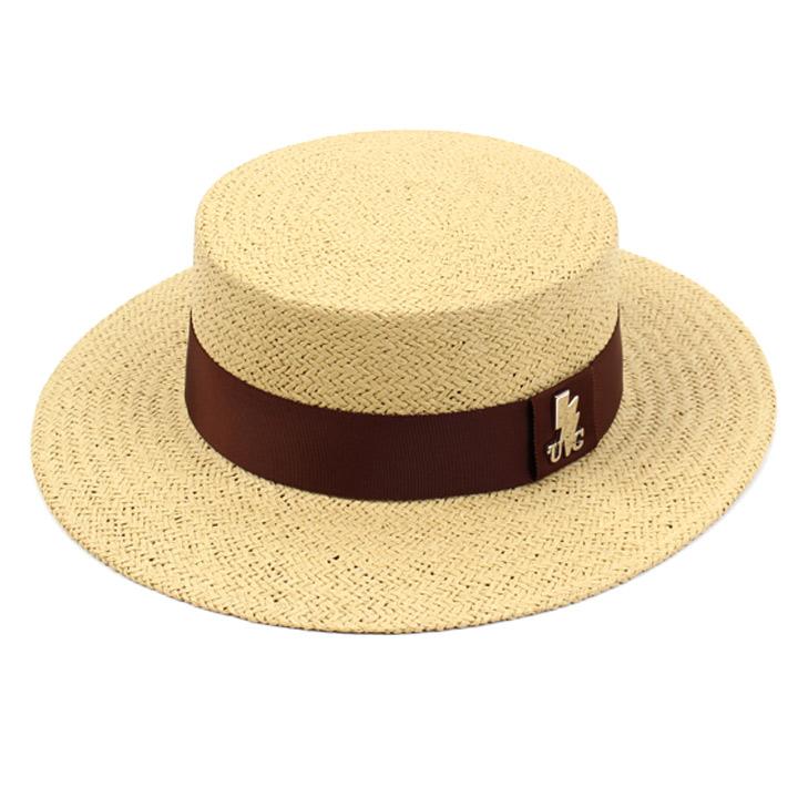 Yunibeosyeolkemiseuteuli Brown Line Beige Panama Hat Panama Hat