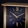 Wm.Widdop Gold Mantel Clock Navy Blue Dial