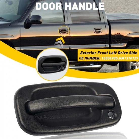 

Exterior Door Front Left Handle With Hole Fit Key GM1310129 1999-2006 Silverado