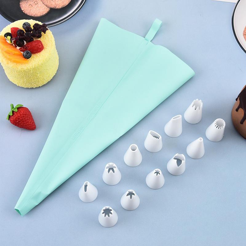 Piping Bags And Tips Set Safe 13pcs Piping Bags Icing Piping Tips Cake Decorating Sturdy Frosting Piping Kit Cake Decor Kit United States
