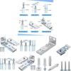 Folding Door Hardware Set With Metal Top Rollers For Home Renovation