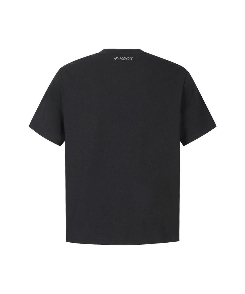 DISCOVERY EXPEDITION Uni Freshvent Semi-Overfit Small Logo Short Sleeve T-Shirt (Black)