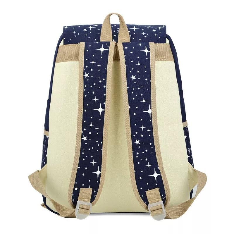 4Pcs/Set Kids School Bag Large Backpack Girls Boys Travel Rucksack Pencil Case++