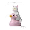 Home Decoration Desktop Animal Model Cat Miniature Sitting Pink Duck Cat Cat Ornaments Small Statue