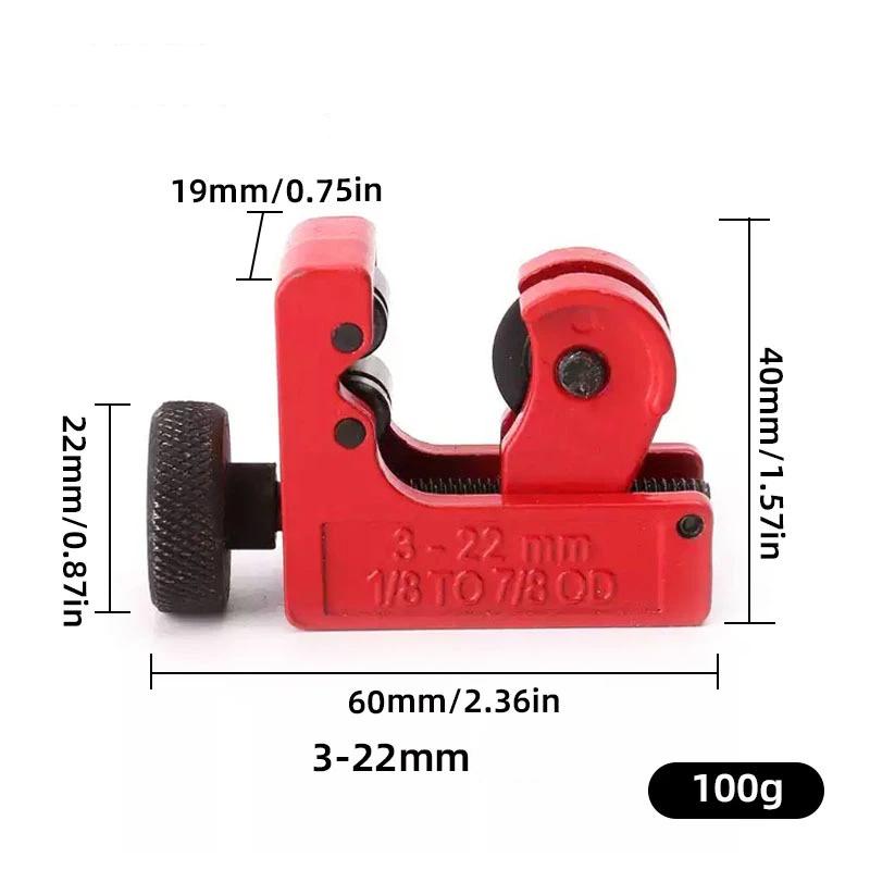 Tube Cutter 3-28mm, High Precision Pipe Cutting Tool for Copper, Aluminum, PVC & Thin Wall Steel Pipes