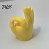 Creative Desktop Ornament for Gift 3D Printed Hand Gesture Planter, OK Finger Flower Pot, Trendy Room Aesthetic Decor Cute Small Cactus Container Home