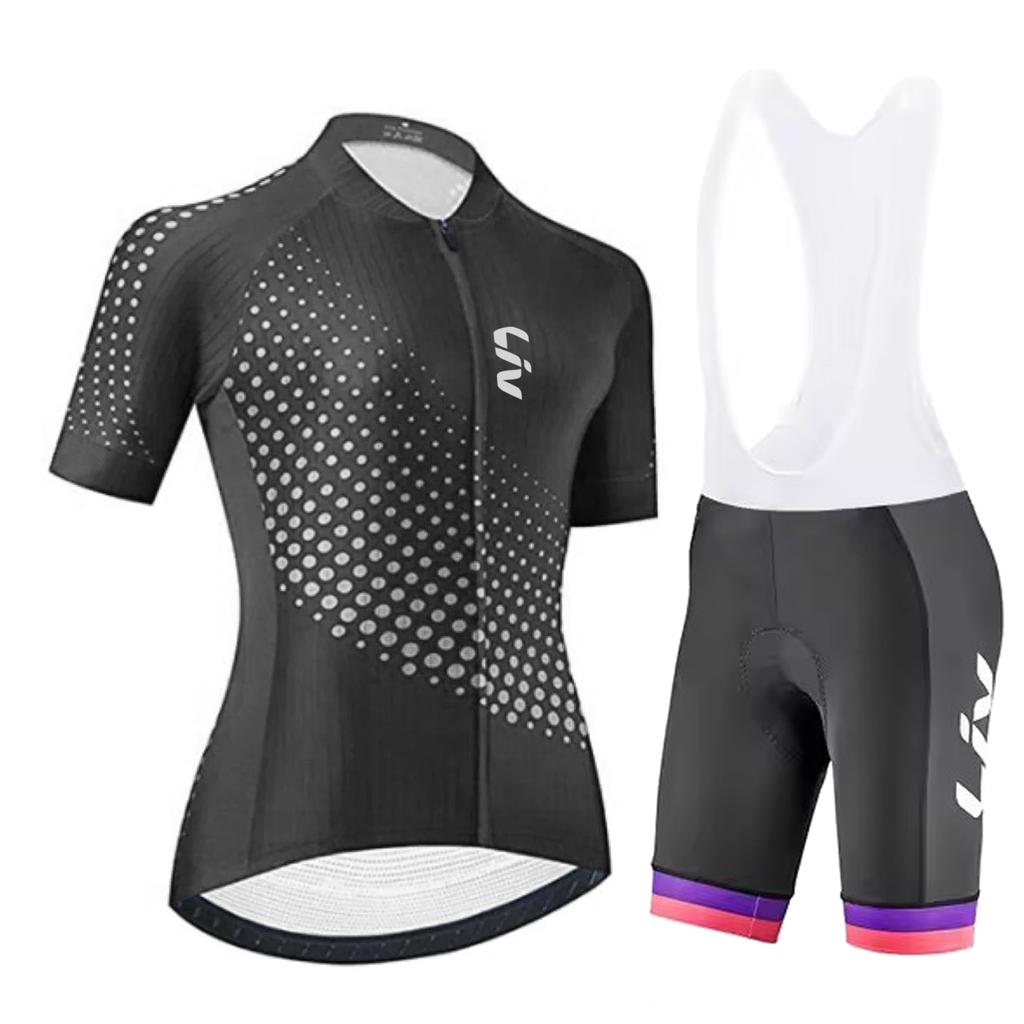 2026 Summer Breathable Cycling Suit Set Women Shortsleeved Bicycle Jersey Quick Drying UV Resistant Outdoor Cycling Bib Road Cycling Racing Suit