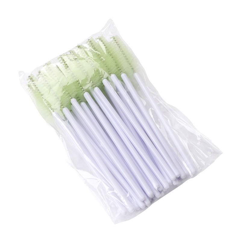 25pcs Disposable Water Drop Mascara Brush Set - Mini Colored Wand Nylon Head Eyelash Comb