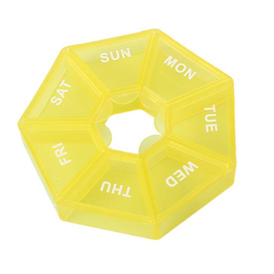 Weekly Pill Organizer with 7 Compartments Portable Travel Pill Case Once Daily Medication Dispenser Capsule Pill Management Storage Box