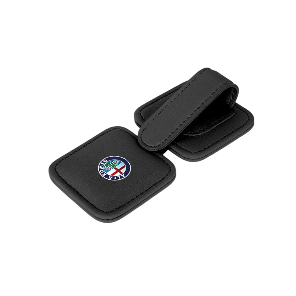 Car Sun Visor Glasses Clip Sunglasses Holder Magnetic Eyeglass Organizer For Alfa Romeo Giulietta Mito 159 147 156 Stelvio valve