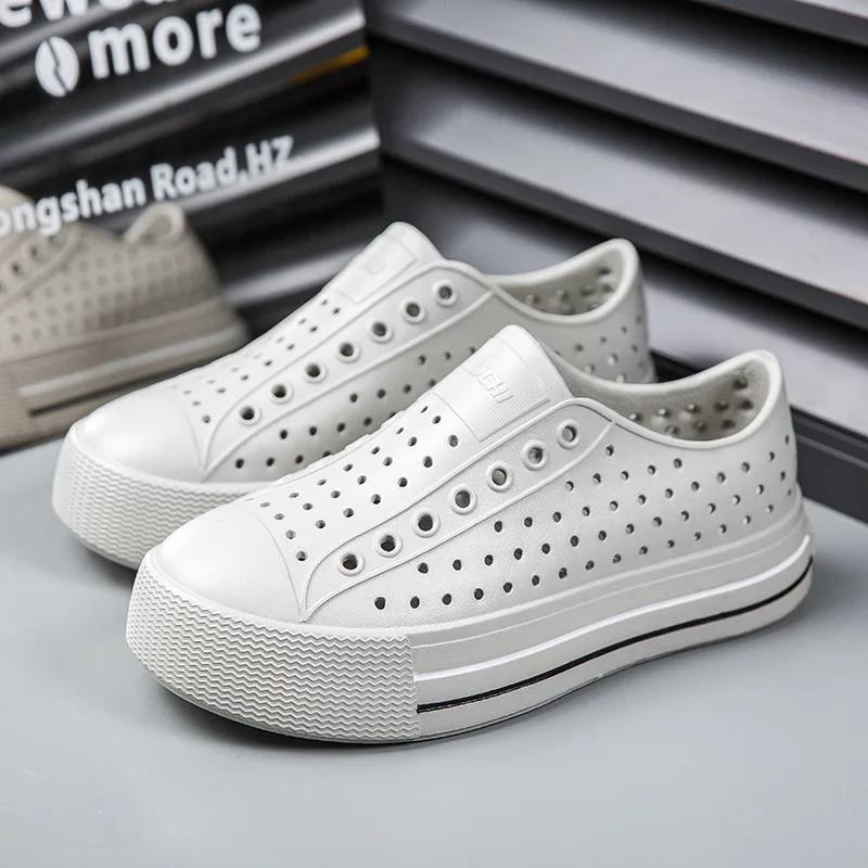 

Модные сандалии из ЭВА Женские Летние Удобные Нескользящие Повышающие Рост Пляжная Обувь Женская Повседневная Женская Обувь Слипоны на Платформе Обувь для Брода 43 светло-серый