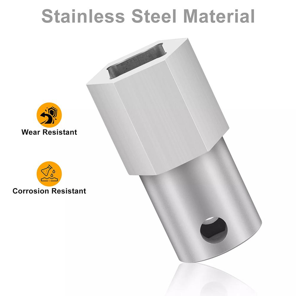 Stainless Steel Cordless Drill Adapter Kit Top Wind Trailer JackCordless Drill Adapter For Top Wind Trailer JackCrank Handle