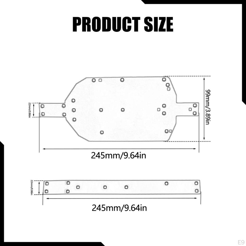 Metal Chassis Guard Plate Replace Parts with Reinforcement Stiffener for 14209