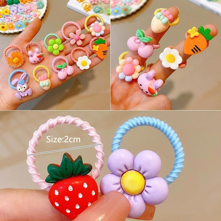 Kindergummiband Mädchengummiband Hochelastisch Langlebig Haarschmuck Beschädigt das Haar nicht Kleines Scrunchie Geschenk