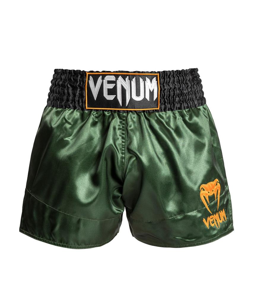 Muay Thai Trunks CLASSIC Venum Venum Kick Pants Boxing Trunks Sportswear Training Martial Arts x Black x // (Green Gold, Medium)