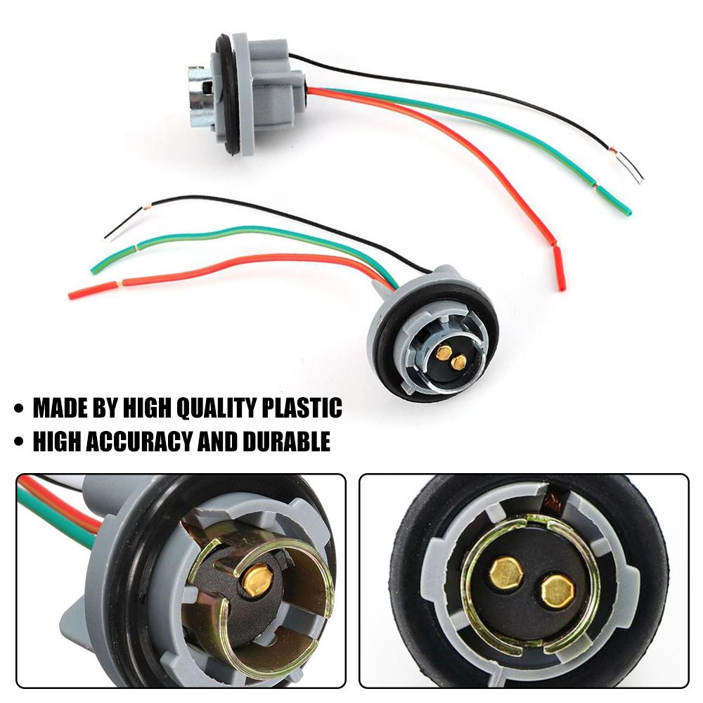 

2Pcs Universal Pigtail Wire Female Socket 1157 U Two Harness Stop Brake Repair Plug Easy installation Car Light Accessories United States