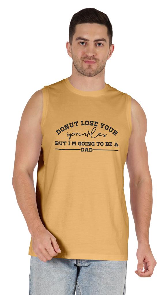 Inkmeso Men  s Tshirt   Donut Loose Your Sprinkles But I  m Going To Be A Dad   Graphic Tshirt For Pregnancy
