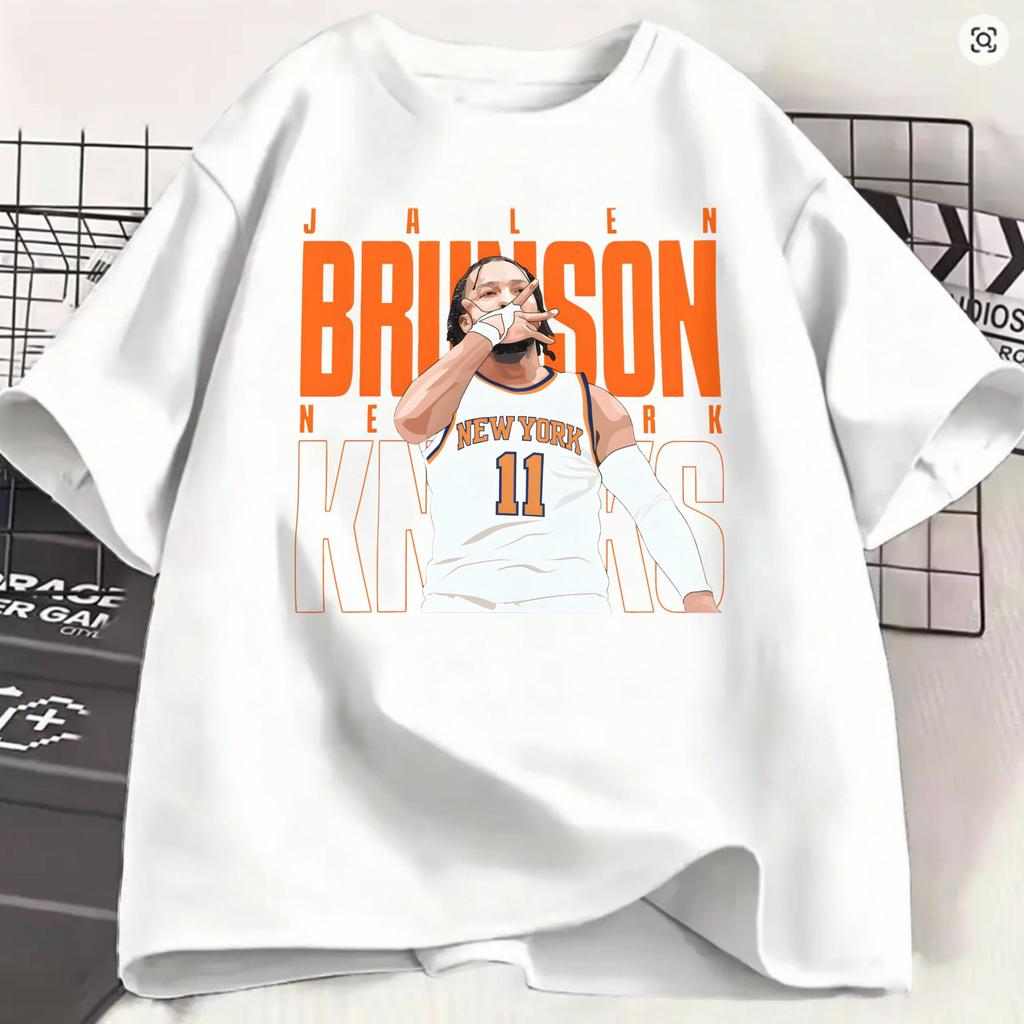 Unisexs Tshirt Jalen Brunson Funny 100 Cotton Tee Shirt Short Sleeve T Shirt Crewneck Clothing Gift