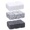 6PCS Wedding Favor Granite Whiskey Stones Natural Wine Cooler Sipping Ice Cube Cocktail Accessories