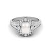 1.00 Cts Cushion Pearl 925 Sterling Silver Solitaire Split Shank Wedding Women Ring