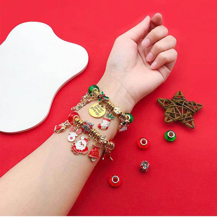DIY Children's Christmas Bracelet Set: Educational Beading Game & Jewelry Blind Box Gift.