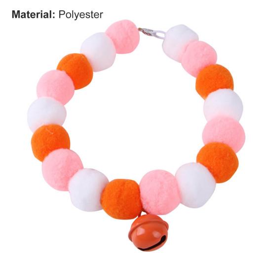 Pet Dog Collar Pom Poms Decorative High Elasticity Cat Princess Collar Necklace with
