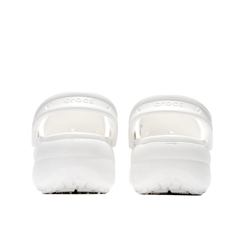 Crocs Classic Platform Clog EVA Aoyama Electroplating Butterfly Simple and Versatile Cloud Fashion Trend Hole Shoes Women White