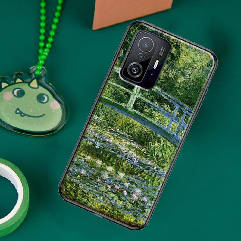 Claude Monet Garden Lotus Bridge Case For POCO F5 X5 X3 Pro X4 F4 GT F3 M5s C40 Cover For Xiaomi 13 12 Lite 11T 12T Pro 12X