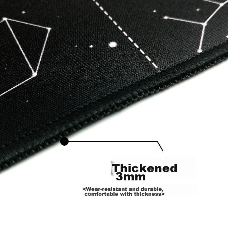 LESAILES Star Constellation Gaming And Office Mouse Pad, Extra Large Thick Computer Keyboard Desk Mat, Upgraded Version, Black, 900*400*3mm