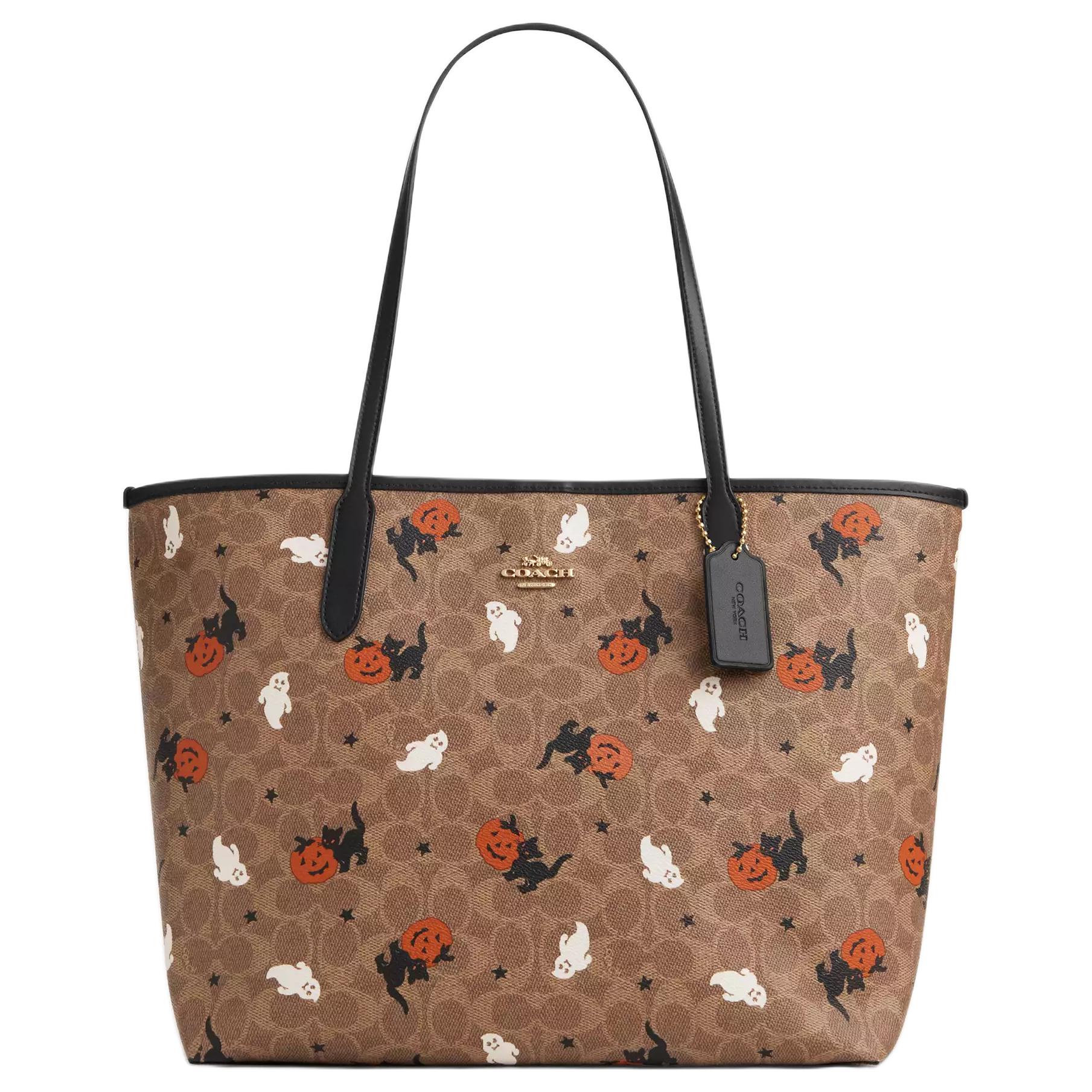 

Coach City 33 Printed Design Magnetic Closure Coated Canvas Tote Bag Women tote bags Brown Multicolor CW450-IMXB2 Basic Set (Bag+Dust Bag)