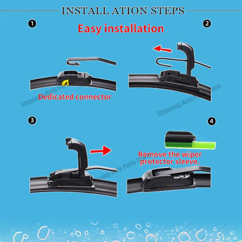 Front New Silicone Coating Wipers Windshield Windscreen Blades for Suzuki Swift MK3 A2L 2017 - 2022 Hatchback Car Wiper 2018
