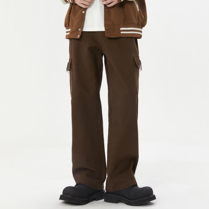 Working Jeans Men's Wind High Street Straight Wide-leg Pants