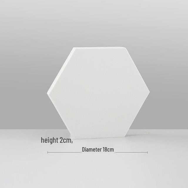 White Foam Geometric Cube Photo Props with Background Board and Small Ornaments