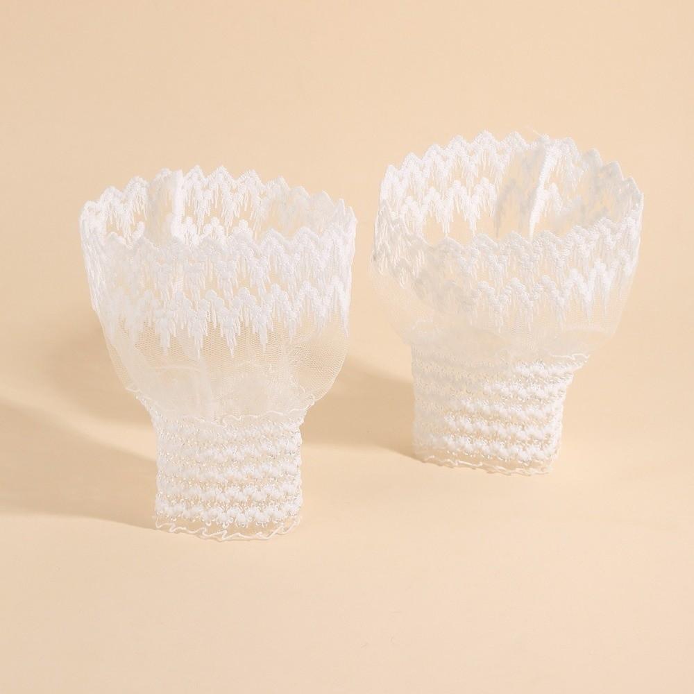 Elastic Lace Cuffs Sun Protection Lace Ruffled Wrist Fashion Fake Sleeves  for Stage Performance