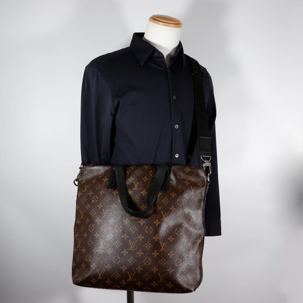 Louis Vuitton Kitan Tote Bag M40388 Monogram Macasa 2WAYShoulder Brown / Black Monogram Canvas Unisex Used