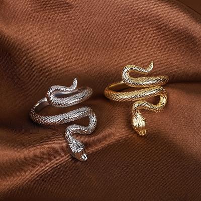 Korean Wind Winding Diamond-encrusted Green-eyed Snake Ring Fashion Personality Advanced Sense Geometric Simple Hipster Index Finger Ring