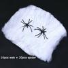 WTEMPO Halloween Spider Web Decorations Stretchy Cobwebs with 20 Black Fake Spiders Ideal for Halloween Indoor and Outdoor Party Supplies