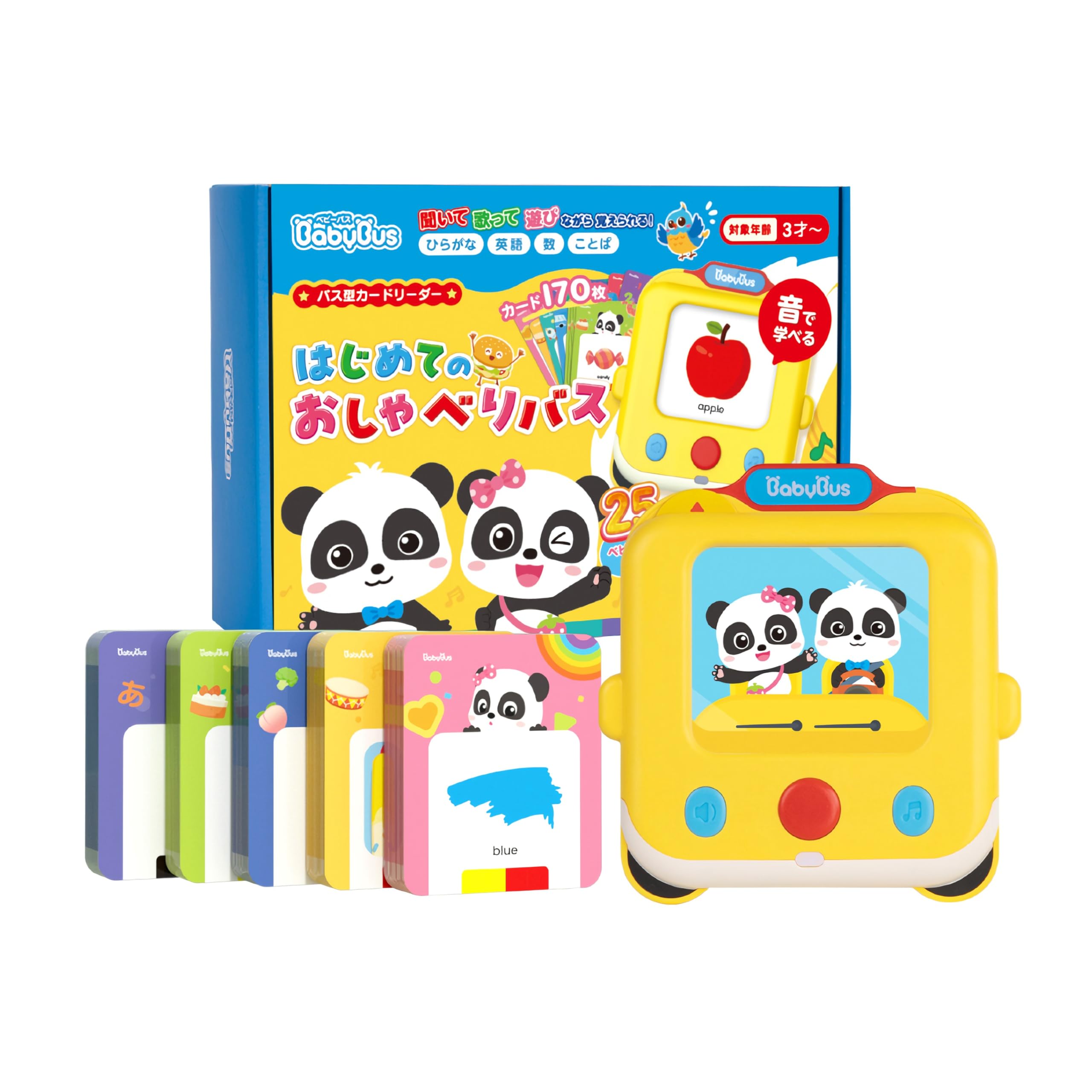

BabyBus First Talking Bus English Learning Toy with 170 Flashcards and 25 Songs (English & Japanese) - Educational Toy for Babies Ages 4 & 5 - Birthda