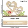 Mother's Day Wooden Decoration Freestanding MOM Letter Table Decor Parent's Day Desk Sign Heartfelt Message Wooden Mom Plaque