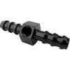 DXNQ Aluminum Inline Fuel Pressure Gauge Adapter, 3/8" Barb Connector with 1/8" NPT Sensor Port, 3/8" Hose Barb Fitting Adapter
