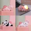 Cute Panda Pig Animal Resin Desk Toy With Soft Elastic Butt For Office Decor And Stress Relief
