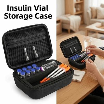 8/10 Slots Insulin Vial Storage Case Waterproof Essential Oils Carrying Box  Diabetes Care