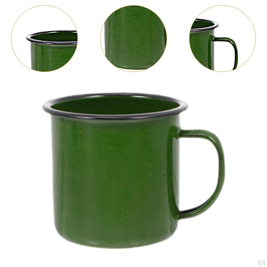 Conjunto de canecas de café esmaltadas para uso diário