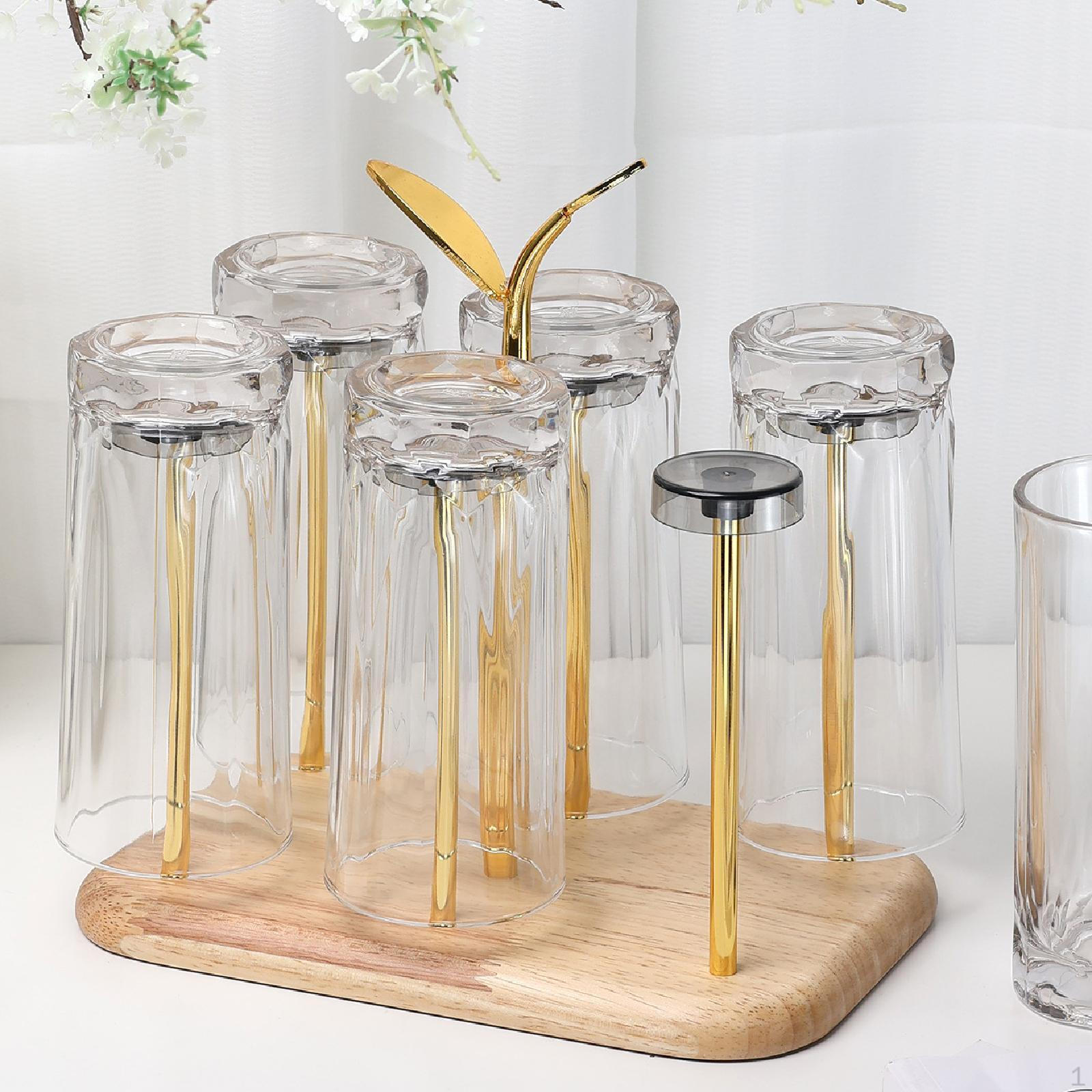 

Cup Drying Rack Nonslip Mug Draining Organizer Water Bottle Drainer Holder for Coffee Table