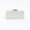 Ronald White Mango Wood Tissue Box Cover - Modern Decorative Facial Tissue Dispenser Holder for Home, Office, Bathroom