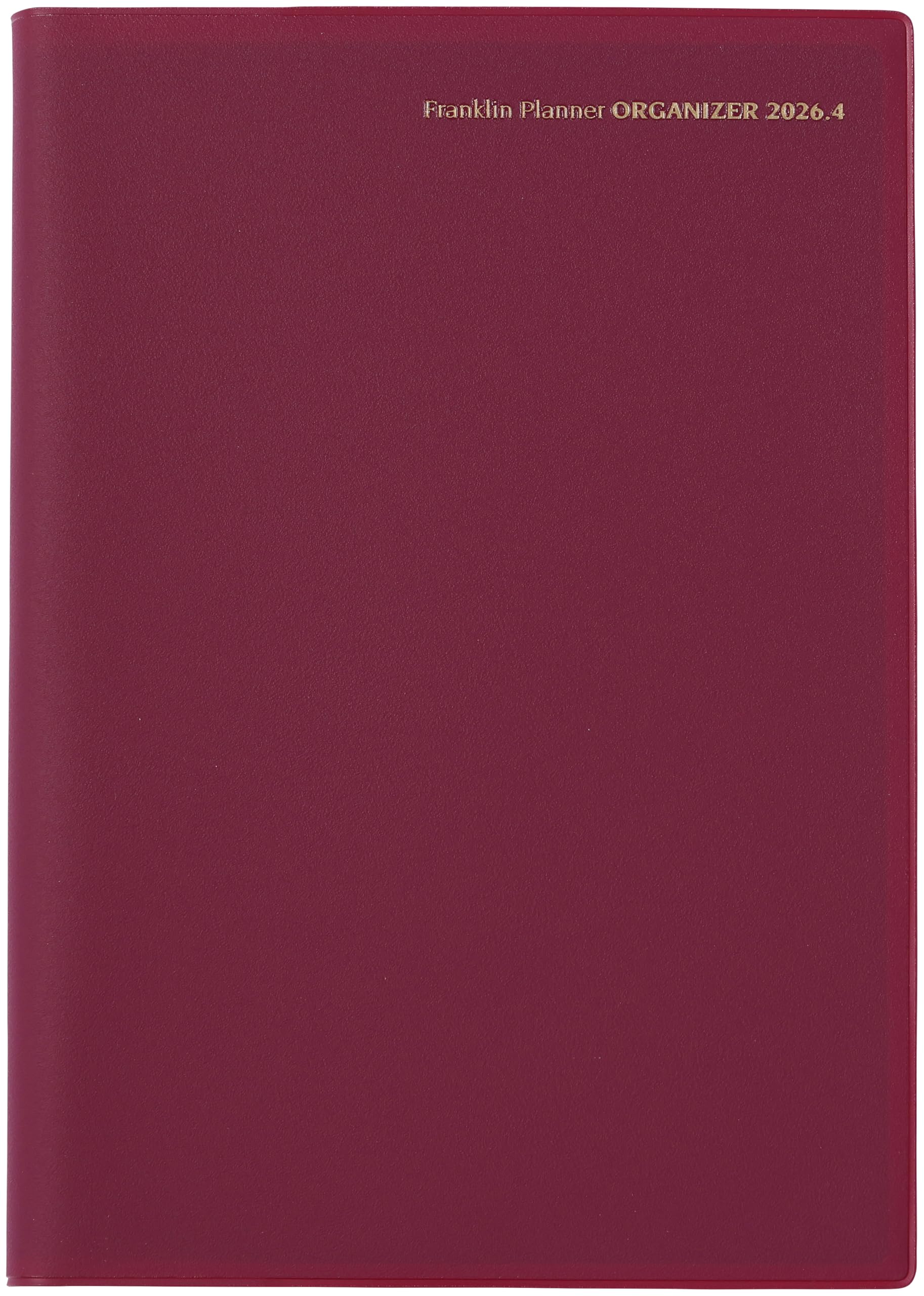 

Franklin Planner Organizer, One Page Per Day, Starting April 2026, A5, PVC, Burgundy, 86775