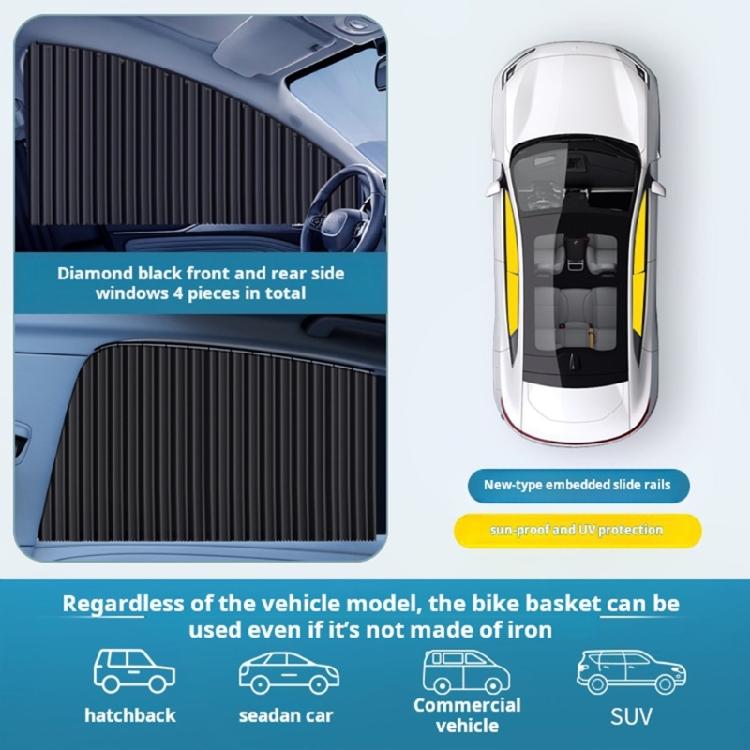 Adjustable Car Sun Shade For Side Window Quick Installation Side Window Curtain Polyester Material Window Sunshade