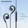 3.5mm Wired Sports Headphones Open Ear Hifi Stereo Gaming Headset Type-C Air Conduction Music Earphones with Noise Reduction MIC